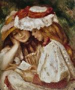 Pierre Auguste Renoir Jeunes Filles lisant Sweden oil painting artist